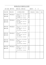 单机试运行验收记录表