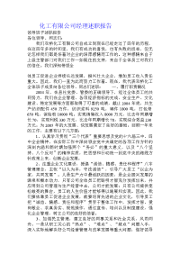 化工有限公司经理述职报告