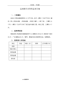 工程监理方案和报价