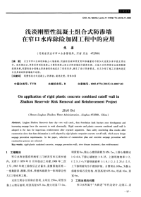 浅谈刚塑性混凝土组合式防渗墙在窄口水库除险加固工程中的应用