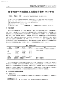 缅泰天然气长输管道工程社会安全和HSE管理