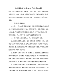 会计财务下半年工作计划表格.doc