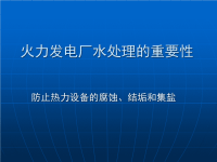 火力发电厂水处理的重要性