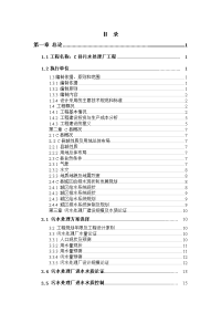 完整、可借鉴的县级污水处理厂工程可行性研究报告