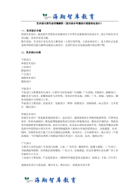 考研-艺术设计类专业详情解析(室内设计环境设计视觉传达设计)