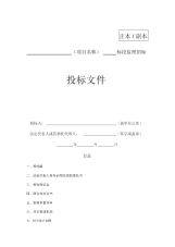 监理投标文件格式范例