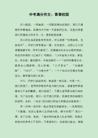 中考满分作文：菁菁校园.docx