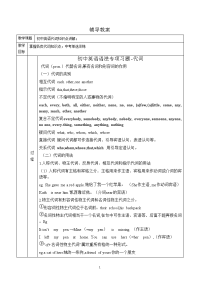 初中中考专项之代词与易错题