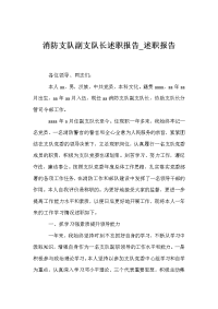 消防支队副支队长述职报告_述职报告