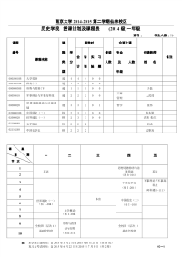 南京大学历史学院课程表