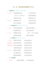 夏商周历史学习歌诀