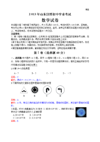 2013年初中数学中考日照试题解析(1)