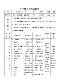 小学体育武术课教案