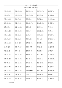 100以内混合加减法