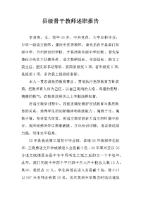 县级骨干教师述职报告_1