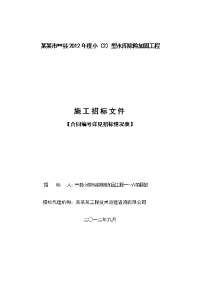 某某市某某县2012年度小（2）型水库除险加固工程施工招标文件