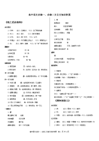 高中语文必修一必修二文言文知识积累