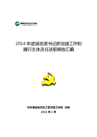 2014年度镇党委书记抓党建工作和履行主体责任述职报告汇编