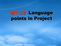 高中英语 Language points in Project课件 牛津必修1