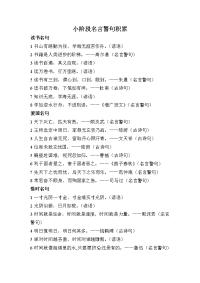 小学阶段名言警句积累