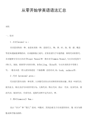 从零开始学英语语法汇总