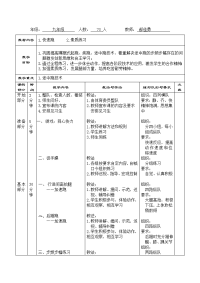 初中体育田径教案