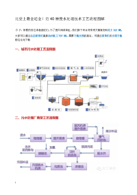 四十种污水处理工艺流程图教学幻灯片