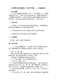 大班数学活动教案：《长度守恒——小兔回家》.doc