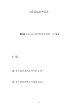 2019年会计出纳工作年终总结(二篇).docx