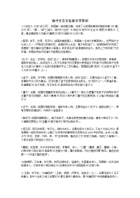 高中语文文言文名家文学常识