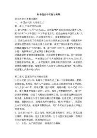 初中历史中考复习提纲