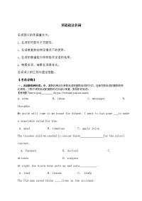中考英语语法复习名词考点
