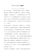 初中元旦作文600字(作文,初中作文,初一作文,初中元旦作文600字)