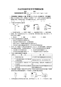 方山学校初中化学中考模拟试卷