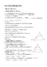 初中数学几何综合测试题