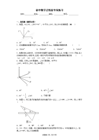 初中数学点线面专项练习