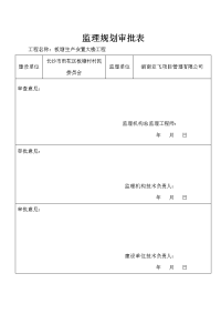 安置大楼工程项目监理规划