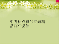 中考标点符号专题精品PPT课件汇编