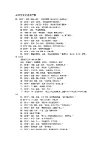 高中文言文通假字集