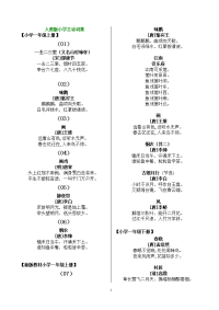 人教版小学古诗词[按年级整理]